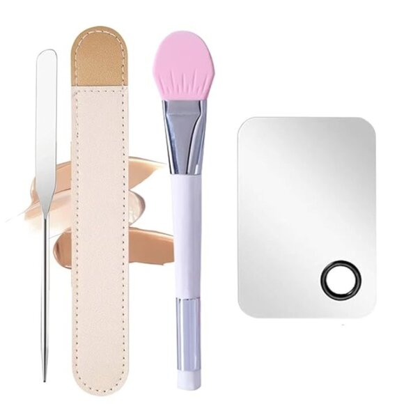 Korean Makeup Spatula and Palette Set - Stainless Steel Professional Foundation - Picture 1 of 1
